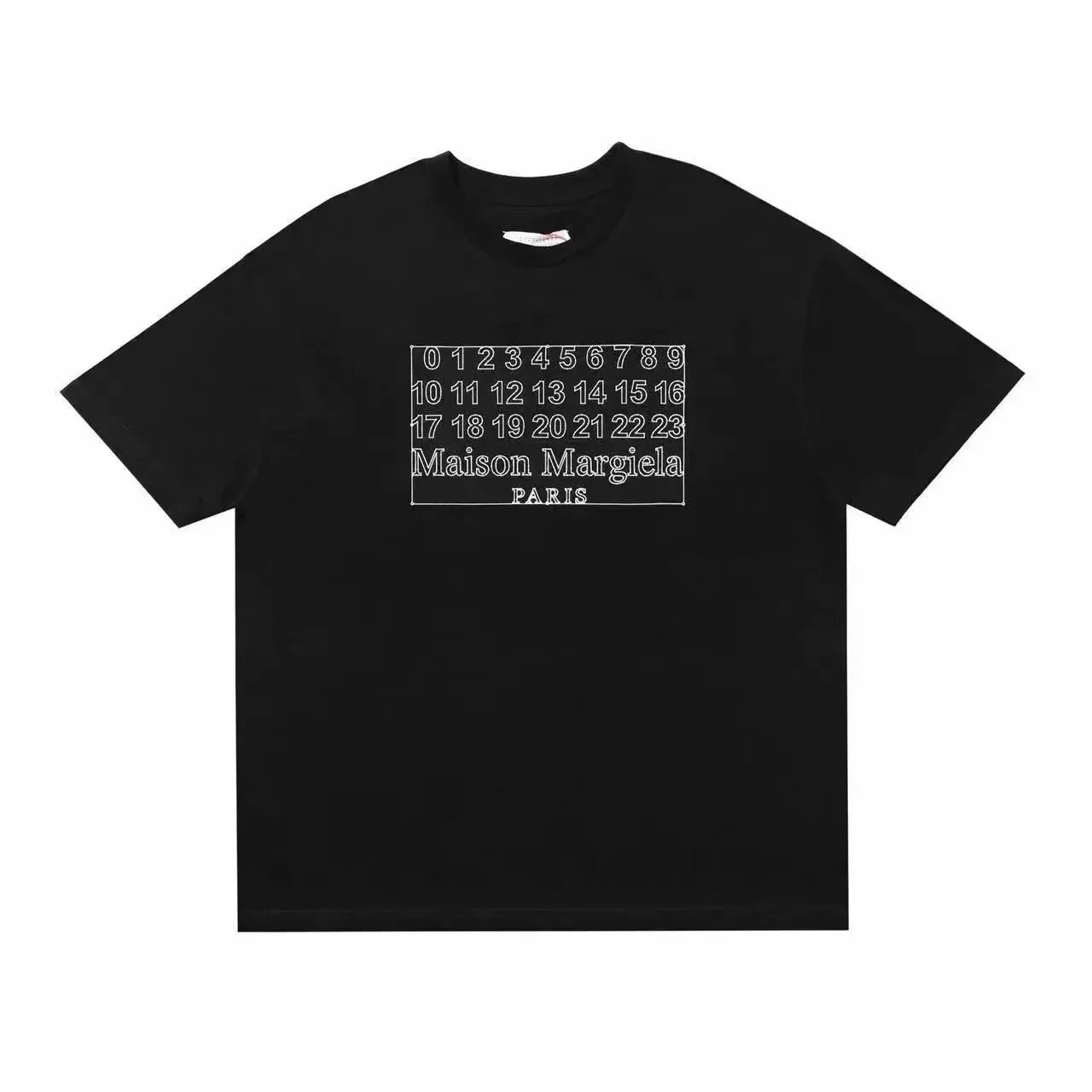 Maison Margiela Maison Margiela Black T-Shirt with Number Print Black
