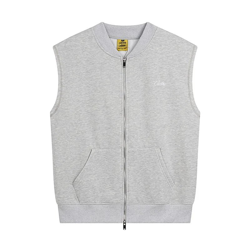 Gorillaz Gorillaz Grey Zip-Up Vest with Front Pockets Grey