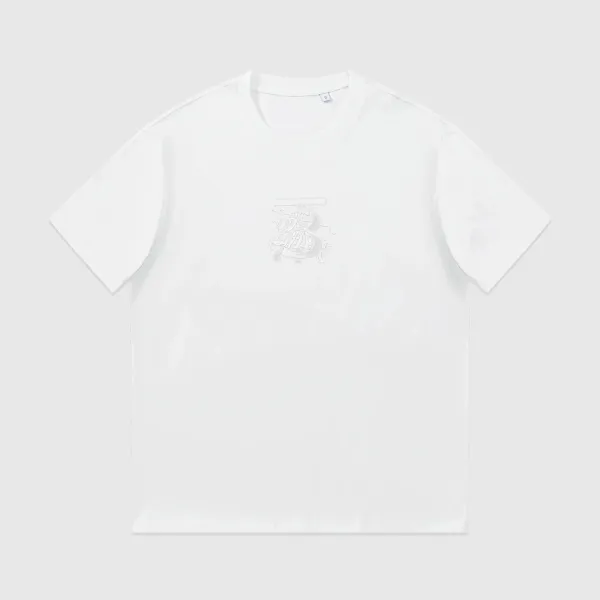 Burberry Monogram Dragon Embroidered White T-Shirt - 1