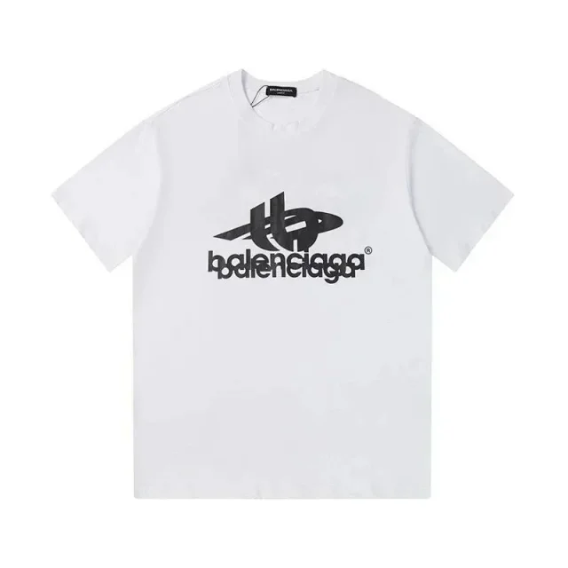 Balenciaga T-Shirts Short-Sleeve Logo Graphic T-Shirt product detail image 8