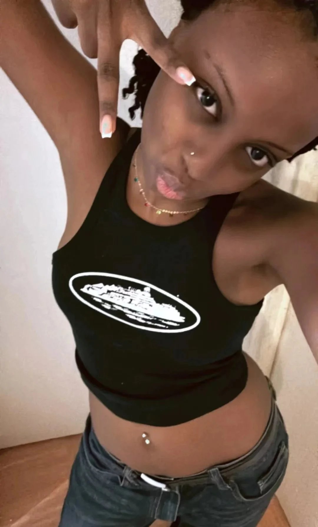 Corteiz Guerillaz Ribbed Tank Top Black - 4