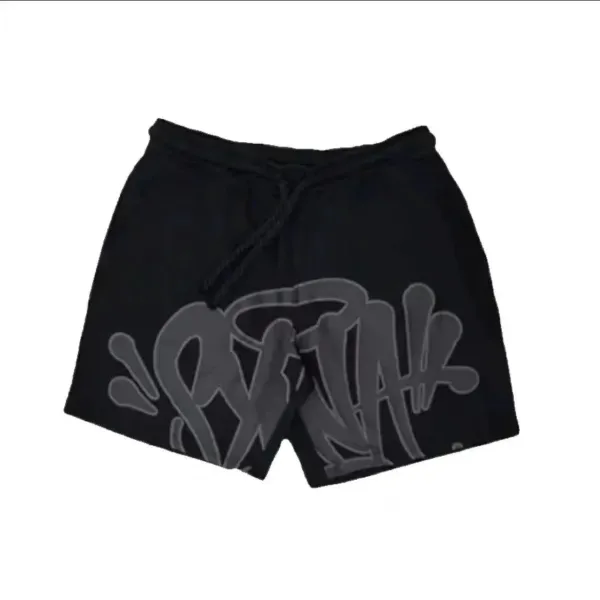 Off-White Graffiti Print Sweatshorts Black - 1