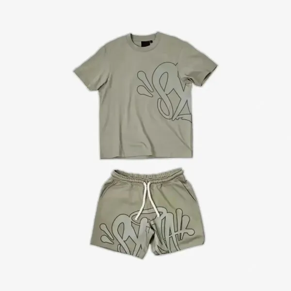 Off-White Outline Graffiti Set Olive Green Casual Set - 1