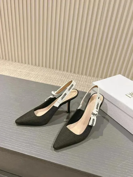 Dior J'Adior Slingback Heels Pink Corduroy - 3