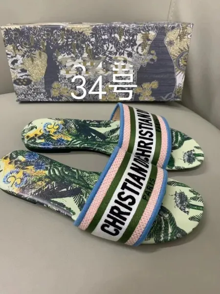 Dior Jardin d'Hiver Slide Sandals Multicolor - 1