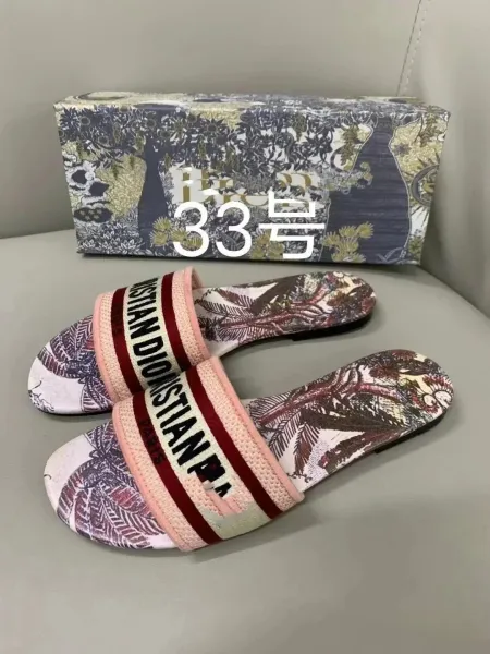 Dior Jardin d'Hiver Slide Sandals Multicolor - 1