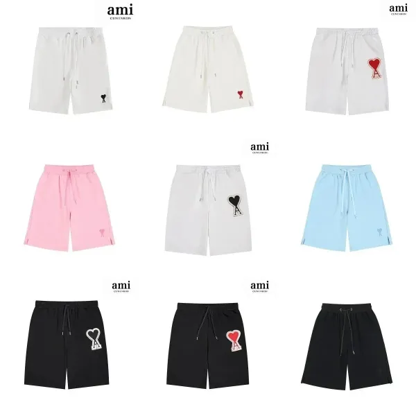 Ami Paris Heart Logo Sweatshorts Gray - 3
