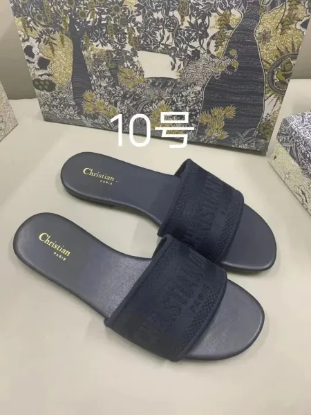 Christian Dior J'Adior Slide Navy Blue Slippers - 1