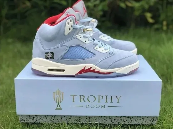 Air Jordan 5 Trophy Room Light Blue Sneakers - 1