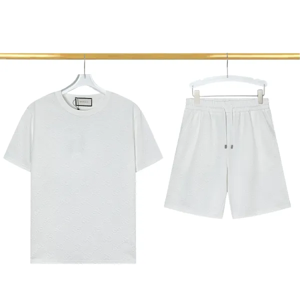 Gucci GG Jacquard T-Shirt and Shorts Set White - 1