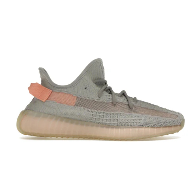 Adidas Yeezy Boost 350 V2 Clay Running Shoes - Grey and Orange Sneakers - 1772448