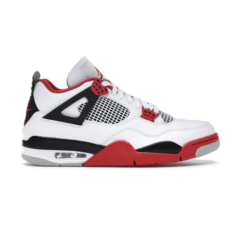 Air Jordan 4 Retro Fire Red - White/Black/Fire Red Sneakers - 2492972