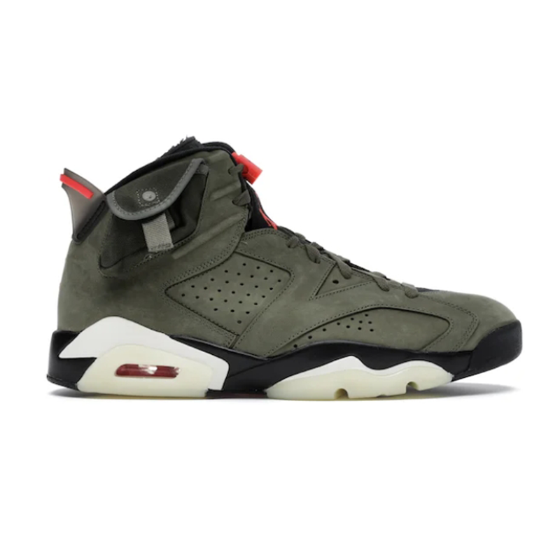 Jordan Air Jordan 6 Retro Olive Green Basketball Shoes - 2886027