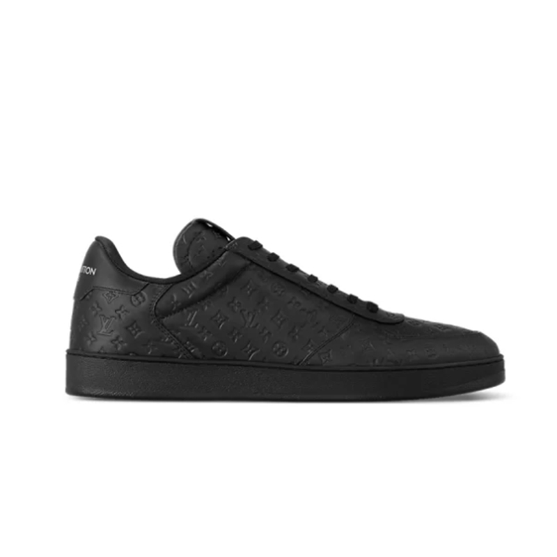 Louis Vuitton Men's Black Sneakers with Monogram Pattern - 854794