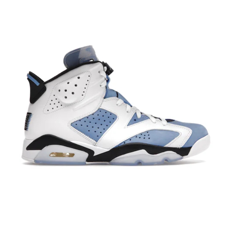 Air Jordan 6 Retro UNC Basketball Shoes - White/University Blue/Black - 3410841