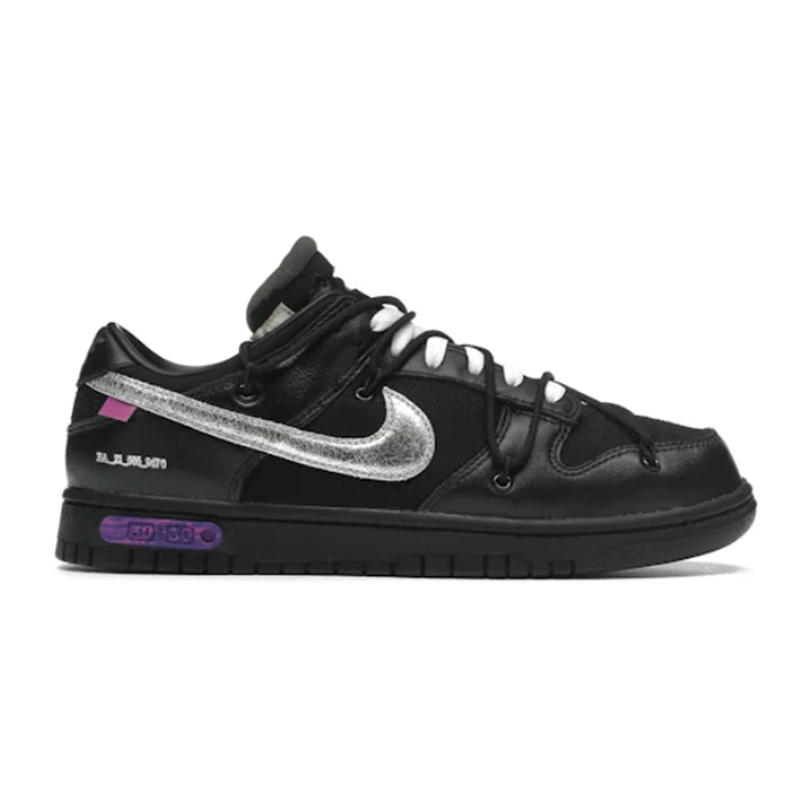 Nike Dunk Low Off-White Black Silver Purple Sneakers - 1969386