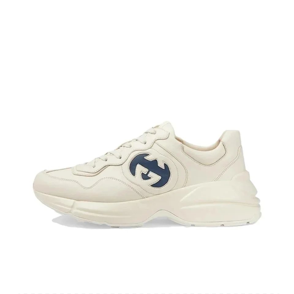 Beige with Blue Logo