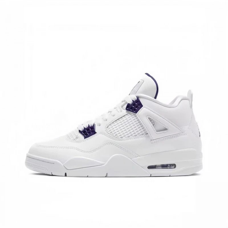 aj4-white purple buckle