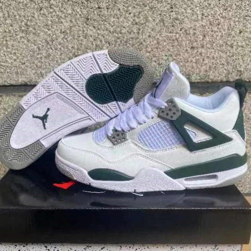 New AJ4 - White/Green