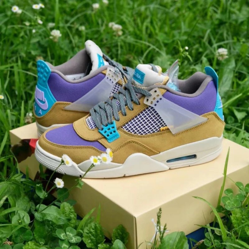 New AJ4 - Yellow/Purple