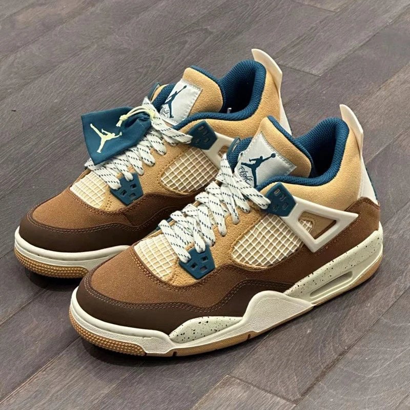 New AJ4 - White/Brown