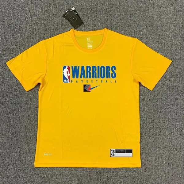 Golden State Warriors NBA Dri-FIT Practice T-Shirt Yellow - 1