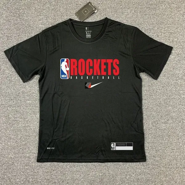 Nike NBA Houston Rockets Dri-FIT Practice T-Shirt Black - 1