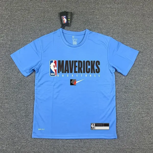 Nike Dallas Mavericks Practice Tee Light Blue T-Shirt - 1