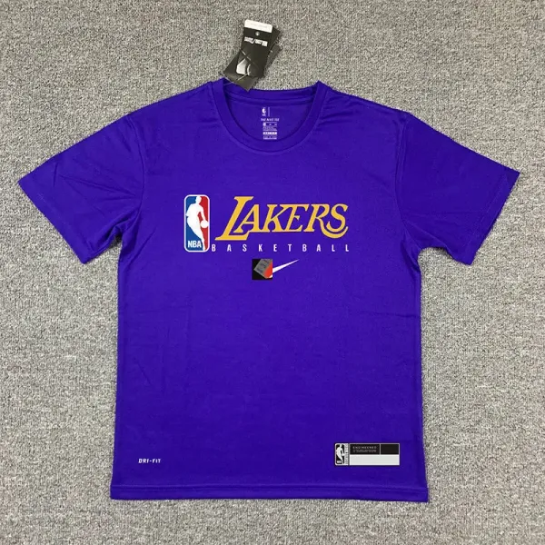 Los Angeles Lakers NBA Dri-FIT Practice T-Shirt Purple - 1
