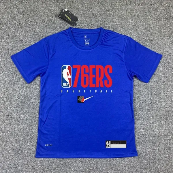 Philadelphia 76ers NBA Dri-FIT Practice T-Shirt Royal Blue - 1