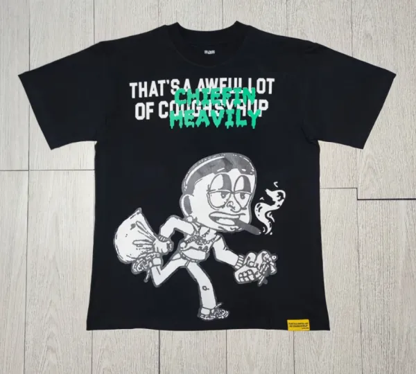 Design Cough Syrup x Paralatos Sugar Skull Eagle Graphic T-Shirt White T-Shirts - 6