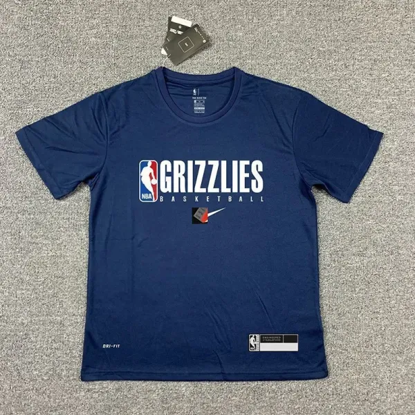 Nike NBA Memphis Grizzlies Dri-FIT Practice T-Shirt Navy - 1