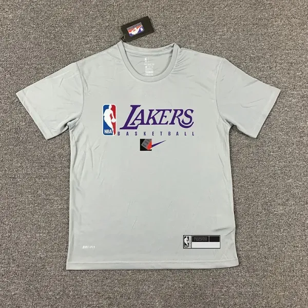 Los Angeles Lakers NBA Practice T-Shirt Gray - 1