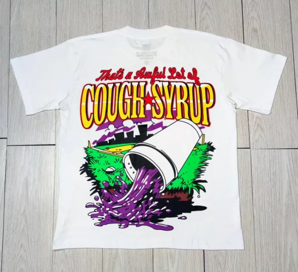Design Cough Syrup x Paralatos Sugar Skull Eagle Graphic T-Shirt White T-Shirts - 3