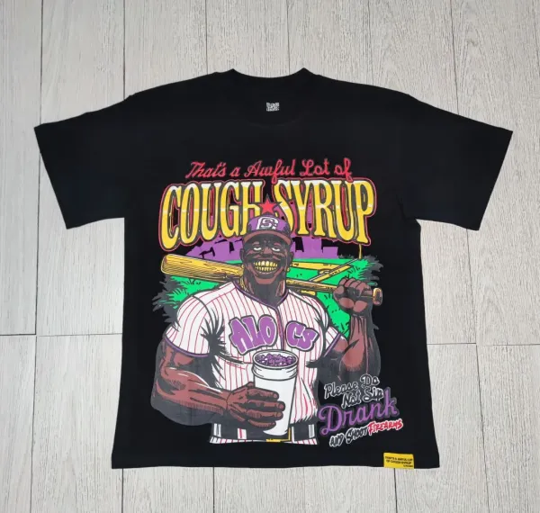 Alo x That's A Awful Lot Of Cough Syrup Graphic T-Shirt Black - 1