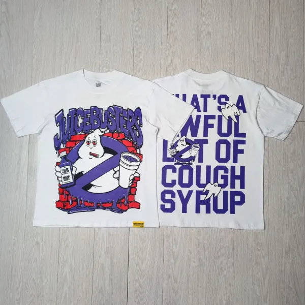 Design Juicebusters x Cough Syrup Parody T-Shirt White T-Shirts - 1
