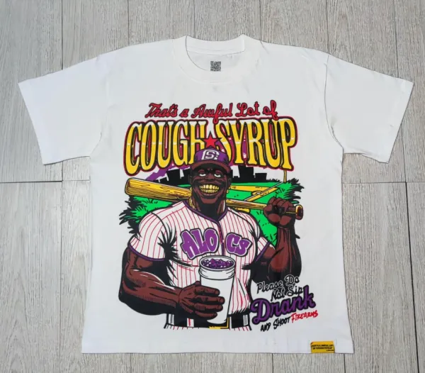 Alo x Art That Kills Cough Syrup Graphic T-Shirt White - 1