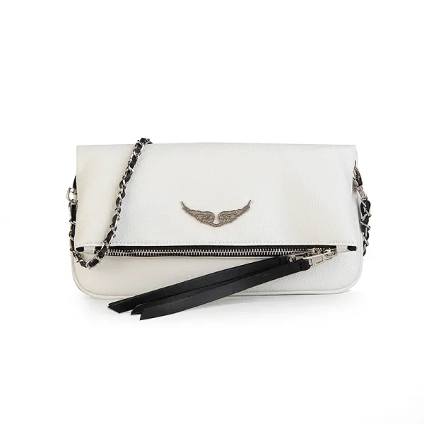 Philipp Plein Winged Clutch White Chain Strap Clutch Clutches - 1