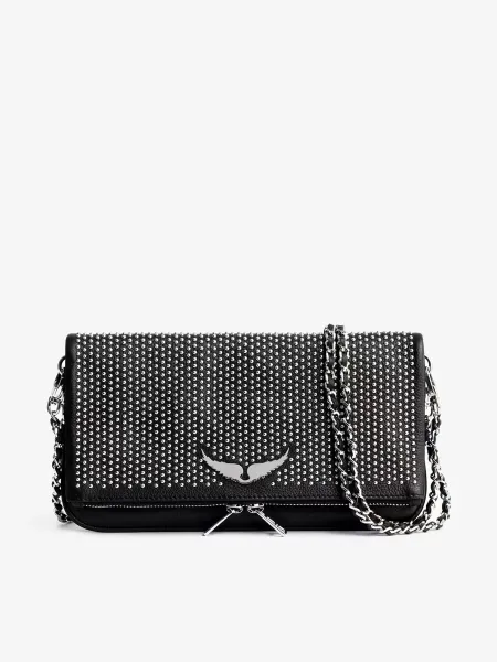 Philipp Plein Studded Wing Clutch Black Chain Bag Clutches - 1