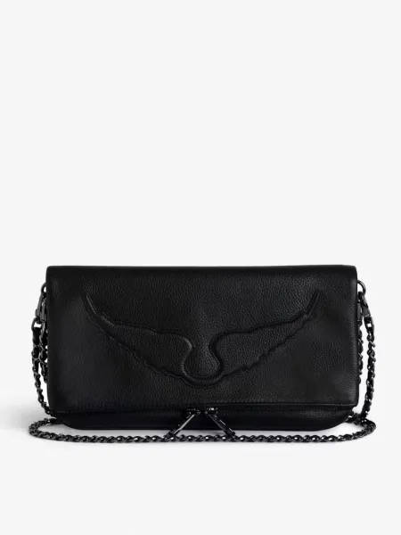 Philipp Plein Wing Embossed Clutch Black Chain Bag Clutches - 1
