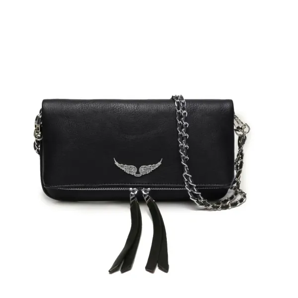 Chrome Hearts Winged Clutch Black Chain Crossbody Bag - 1