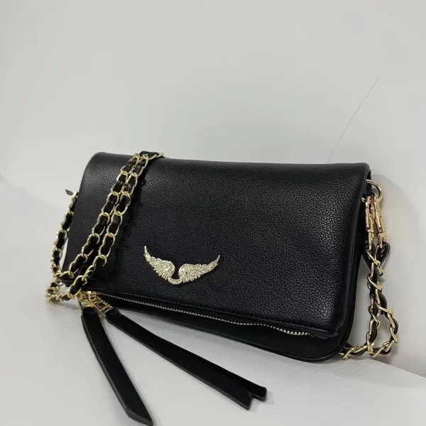 Philipp Plein Angel Wing Chain Crossbody Bag Black - 1