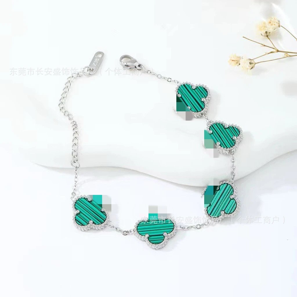 Silver Tail Chain 15MM Striped Green