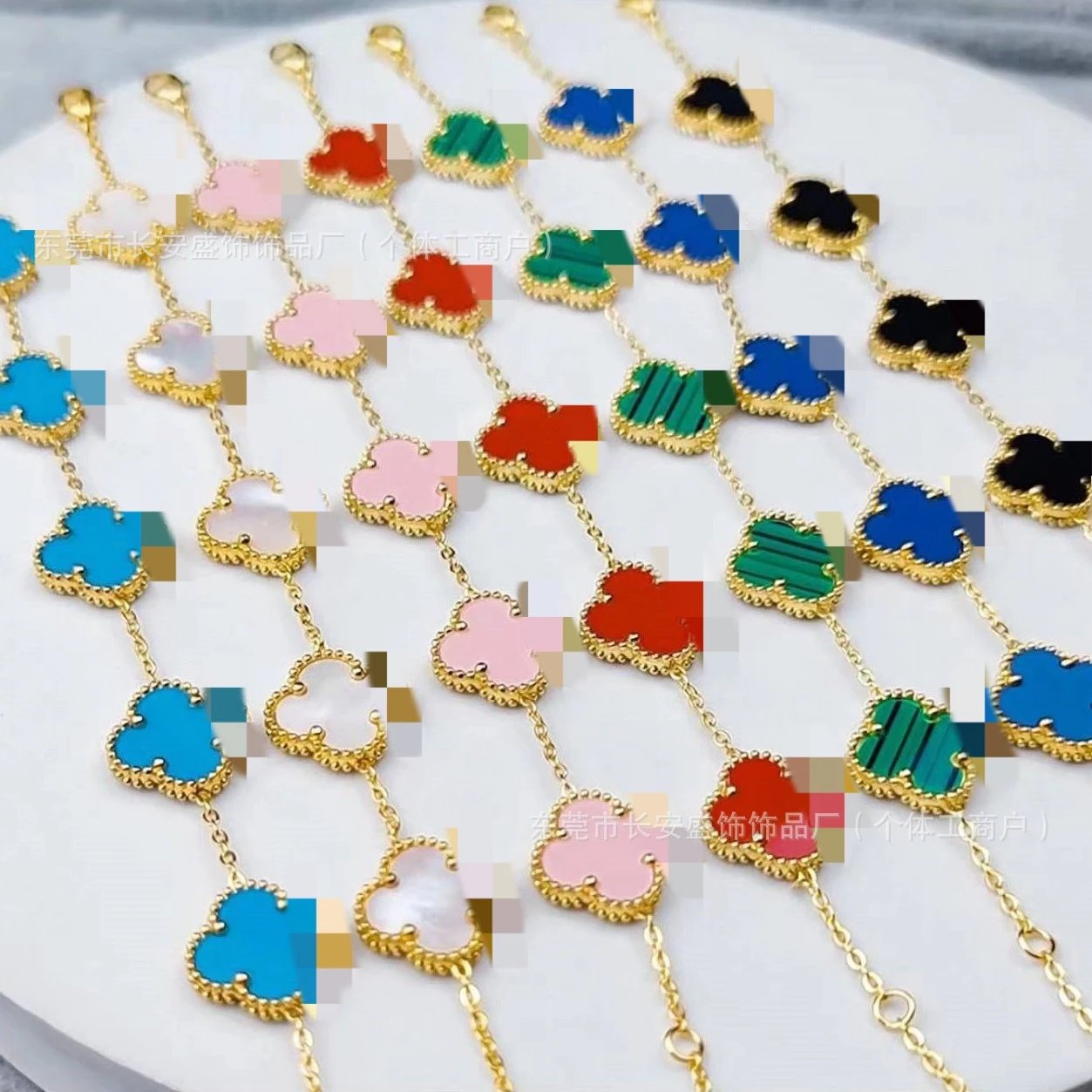 Explosive 18K Double sided Bay Lucky Clover Bracelet Fashionable Light Luxury High Version for Ladies - LMLSPTS0707