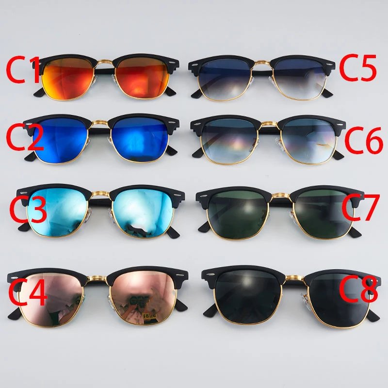 Metallic Colorful Film Glass Sheet Retro Small Frame Sunglasses European and American Fashion Trend Sunscreen Glasses (Non refundable) - MLMLSTPTS0707
