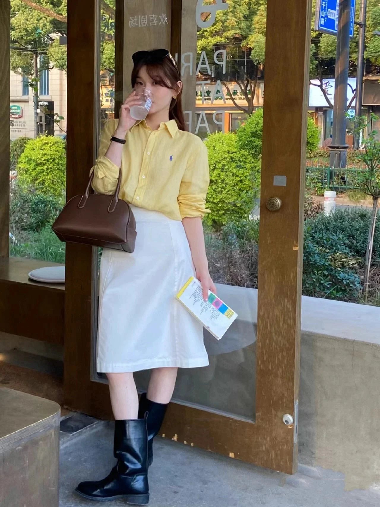 多色亚麻衬衫长袖 11