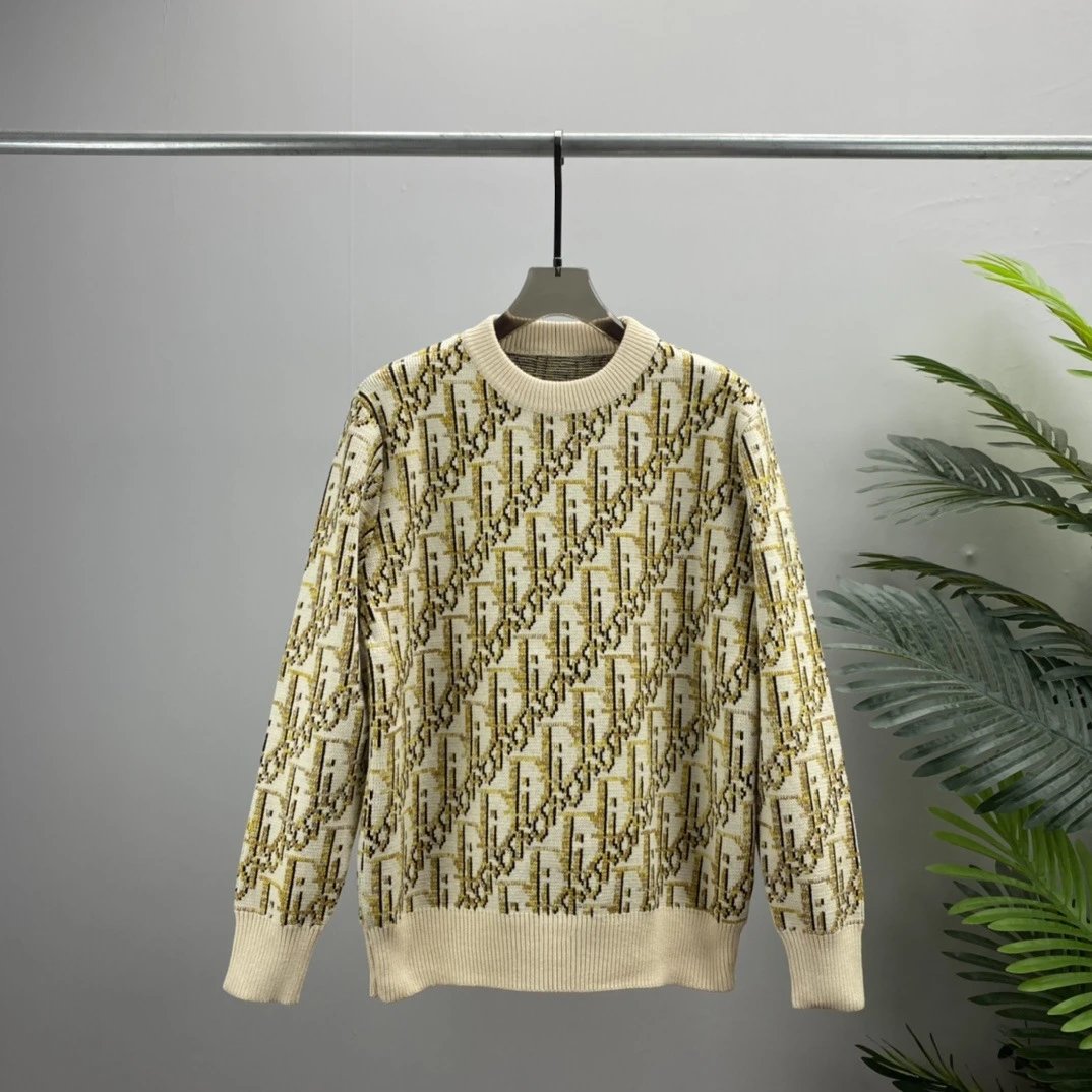 Dior Oblique Crewneck Sweater Jacquard Multicolor