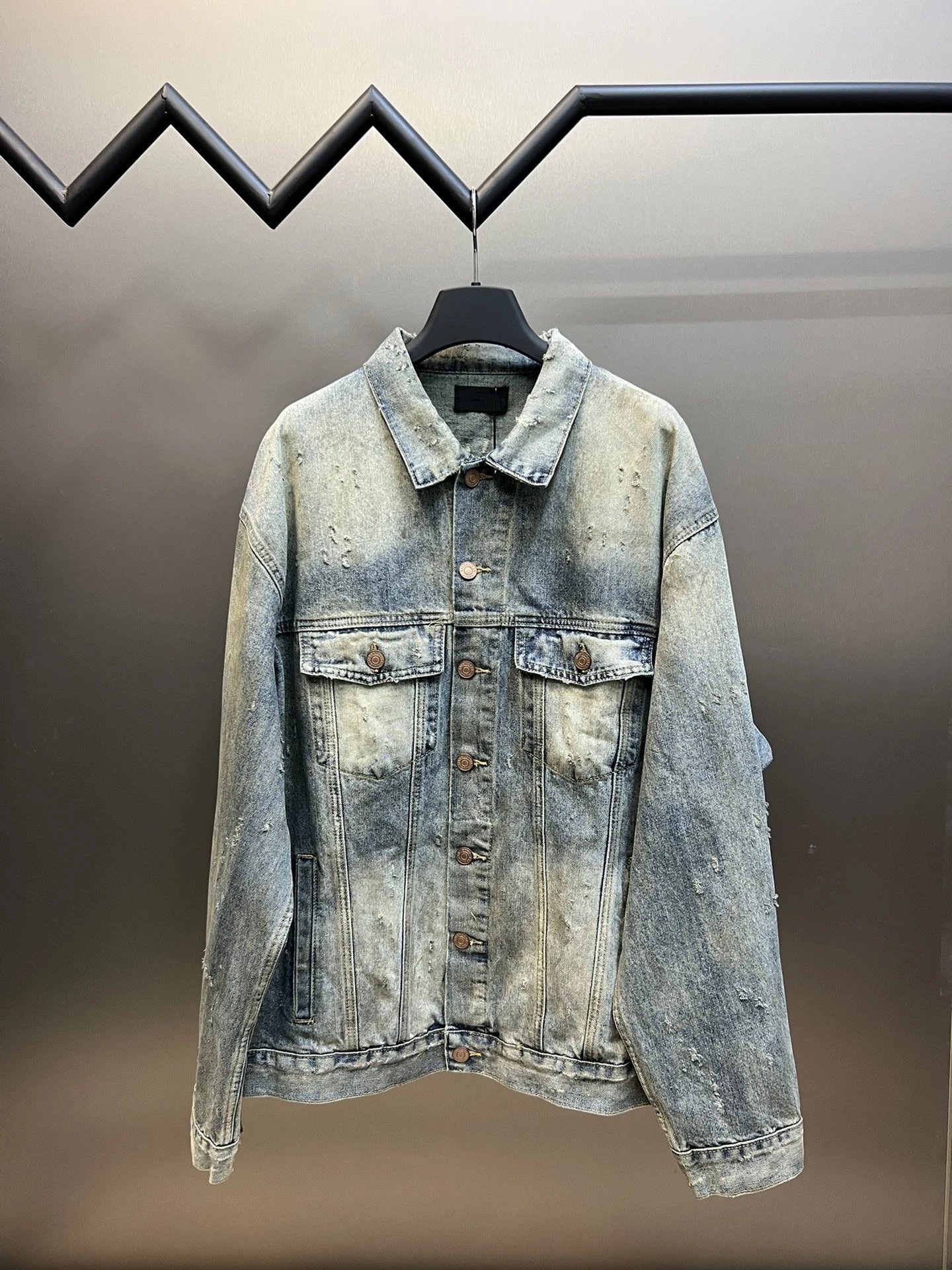 Balenciaga Distressed Denim Jacket