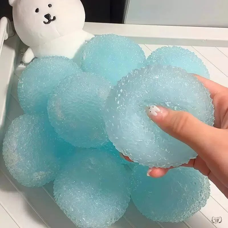 海盐冰沙球|沙感捏捏乐手作球解压玩具学生发泄squishy压力球