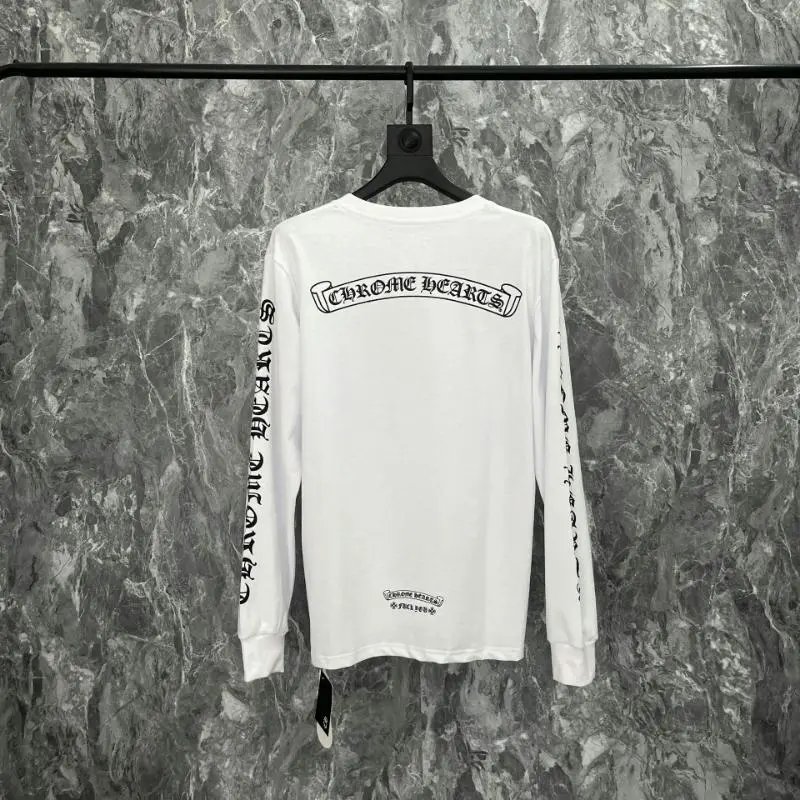 Chrome Hearts Shirts Graphic long-sleeve shirt — K8021 white